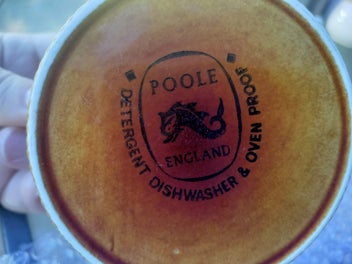 Listing 3 of 5 for Retro and Perfect Poole pottery ribbed compact jug