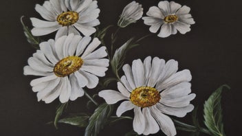 Listing 14 of 19 for +++ ORIGINAL "D'ANNICK (E.B.A.P ) - DAISIES " PAINTING +++