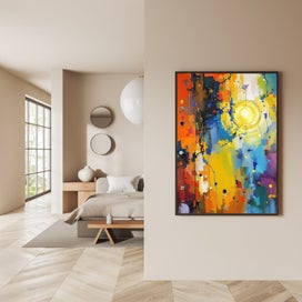 Listing 6 of 18 for Urban Radiance – Abstract City Sunrise Wall Art | Digital Download Modern Art