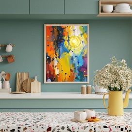 Listing 7 of 18 for Urban Radiance – Abstract City Sunrise Wall Art | Digital Download Modern Art