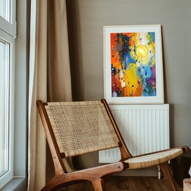 Listing 9 of 18 for Urban Radiance – Abstract City Sunrise Wall Art | Digital Download Modern Art