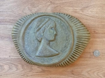 Listing 1 of 3 for Carved stone 'coin' - QE ll