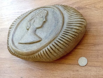 Listing 2 of 3 for Carved stone 'coin' - QE ll