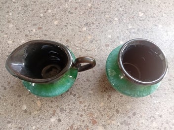 Listing 2 of 3 for Blue Mountain Milk Jug and Sugar Bowl