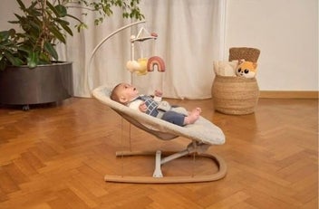 Listing 3 of 3 for Chicco: Zen Wave Floating Wooden Bouncer - Grey