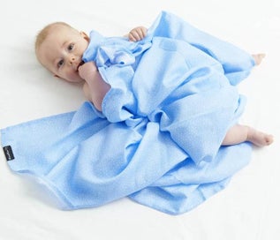 Listing 2 of 2 for Mum 2 Mum: Cotton Muslin Blankets - Cornflower Dot (130x130cm)