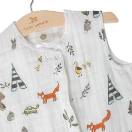 Listing 2 of 5 for Little Unicorn - Cotton Muslin Sleeping Bag - Forest Friends (Medium)