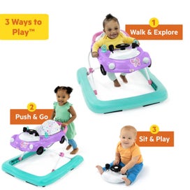 Listing 3 of 5 for Bright Starts: Little Speedster 3 in 1 Car Walker - Purple Power