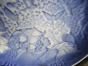 Listing 5 of 5 for Rare B&G Danish Blue Christmas Plate 1981 – Feeding the Needy