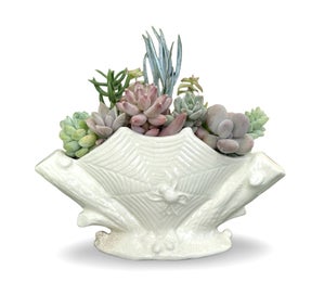 Listing 1 of 16 for A beautiful vintage Titian Studio web & spider vase filled with succulents