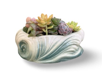 Listing 9 of 12 for A gorgeous vintage Sylvac Dolphin in the waves posy filled with succulents