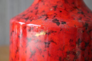 Listing 3 of 14 for AQUILA Pottery Bright Red & Gilded Vase 1980s-90s Titian, Brown Family