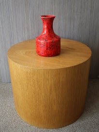 Listing 11 of 14 for AQUILA Pottery Bright Red & Gilded Vase 1980s-90s Titian, Brown Family