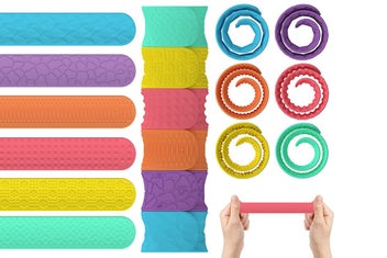 Listing 3 of 7 for 6 Pieces Sensory Textured Silicone Slap Bracelets Fidget Toys for Lovelys Teens