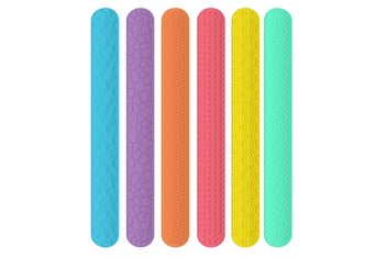 Listing 4 of 7 for 6 Pieces Sensory Textured Silicone Slap Bracelets Fidget Toys for Lovelys Teens