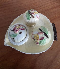 Listing 4 of 5 for Apple blossom Carltonware condiment set