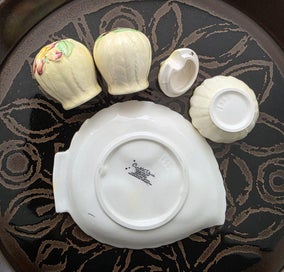 Listing 5 of 5 for Apple blossom Carltonware condiment set