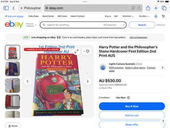 Listing 9 of 10 for Harry Potter; Philosopher’s Stone; Collectible Hardcover, Bloomsbury #2 Print.