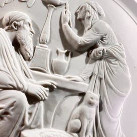 Listing 4 of 5 for Royal Copenhagen Bisque Wall Plaque– Thorvaldsen 'The Winter', Denmark