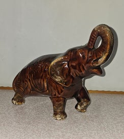 Listing 1 of 5 for Aquila Elephant in a Rockingham type glaze