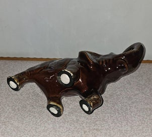 Listing 4 of 5 for Aquila Elephant in a Rockingham type glaze
