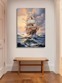 Listing 4 of 6 for Sailboat Canvas Art Print Wall Art