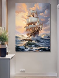Listing 5 of 6 for Sailboat Canvas Art Print Wall Art