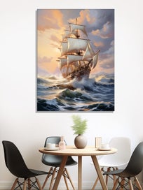 Listing 6 of 6 for Sailboat Canvas Art Print Wall Art