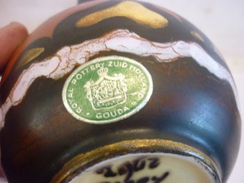 Listing 6 of 6 for GOUDA HOLLAND VINTAGE JUG. SUPERB COLOURS .GOOD CONDITION