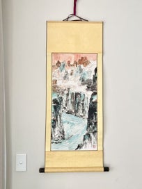 Listing 3 of 3 for Original Hand-painted Chinese Ink Scroll – Landscape Artwork by a Young Artist
