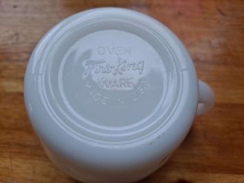 Listing 5 of 5 for Vintage Anchor Hocking Fire King Primrose creamer