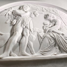 Listing 2 of 4 for Royal Copenhagen Bisque Wall Plaque – Thorvaldsen ‘Autumn’ (Efterår)