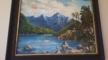 Listing 3 of 14 for +++ W. E. CLARK " MAVORA LAKE - NZ SOUTH ISLAND" OIL PAINTING +++