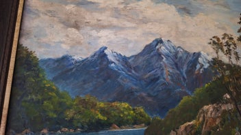 Listing 6 of 14 for +++ W. E. CLARK " MAVORA LAKE - NZ SOUTH ISLAND" OIL PAINTING +++