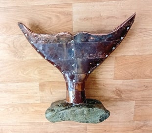 Listing 9 of 10 for Bespoke Whale tail sculpture - copper, stone, plywood