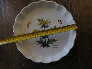 Listing 2 of 5 for 25cm Porcelain Flower Print Round Dish