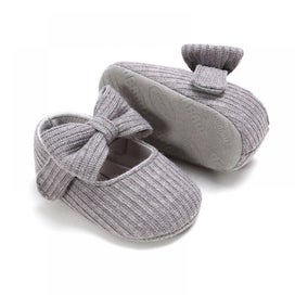 Listing 3 of 5 for Infant Baby Girls Princess Bowknot Soft Sole Cloth Crib Shoes Sneaker 0-18M