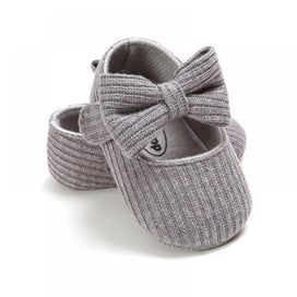 Listing 4 of 5 for Infant Baby Girls Princess Bowknot Soft Sole Cloth Crib Shoes Sneaker 0-18M