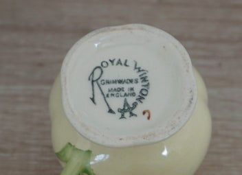 Listing 3 of 5 for Royal Winton Tiger Lily Yellow Cream / Milk Jug - Miniature / Breakfast Set Size