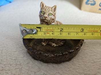 Listing 3 of 3 for Wade of England Cat In Basket Figurine