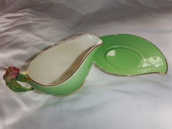 Listing 4 of 7 for Royal Winton Rosebud Cream/Gravy Boat and Saucer - England 1940s