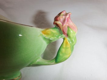 Listing 2 of 7 for Royal Winton Rosebud Cream/Gravy Boat and Saucer - England 1940s