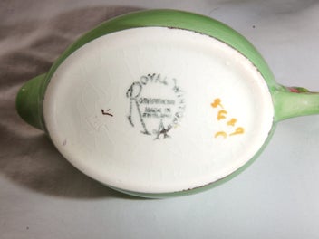 Listing 5 of 7 for Royal Winton Rosebud Cream/Gravy Boat and Saucer - England 1940s