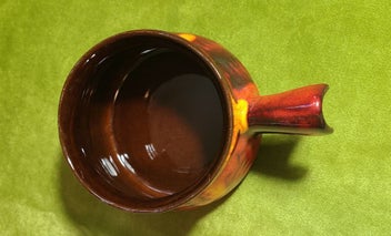 Listing 5 of 8 for Vintage Canadian Evangeline Pottery orange drip glaze ramekins (three left)