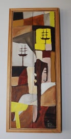 Listing 4 of 11 for +++ ABSTRACT SIGNED " M W T '10 " PAINTING +++