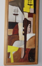 Listing 6 of 11 for +++ ABSTRACT SIGNED " M W T '10 " PAINTING +++