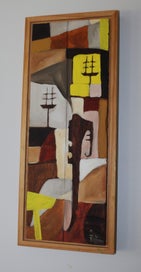 Listing 9 of 11 for +++ ABSTRACT SIGNED " M W T '10 " PAINTING +++