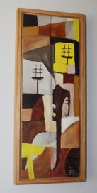 Listing 10 of 11 for +++ ABSTRACT SIGNED " M W T '10 " PAINTING +++