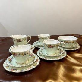 Listing 1 of 2 for Paragon “Mint Blossom” 15-Piece Bone China Tea Set (For Three)