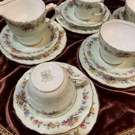 Listing 2 of 2 for Paragon “Mint Blossom” 15-Piece Bone China Tea Set (For Three)
